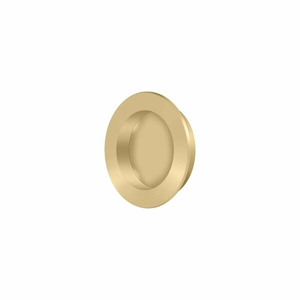 Deltana 2-3/8 Round Flush Pull Satin Brass Finish FP238U4